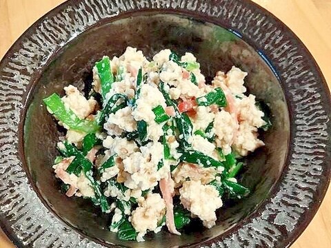 ニラと紅生姜の白和え